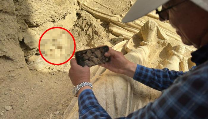 Denizli'de bulundu!  Bu büyük bir heyecan uyandırdı: Hygieia'nın başı...