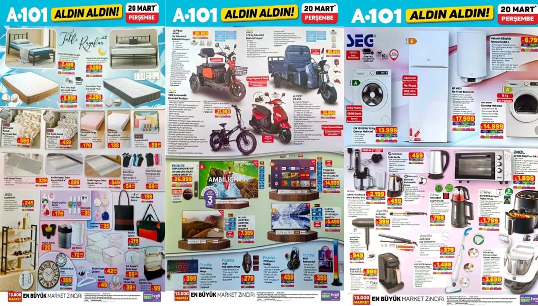 Yeni Mevcut Katalog A101 Perşembe 20 Mart: Tedavi, Yatak Türleri, Beyaz Ürünler, Oyun Ekipmanları ve Airfryer Geliyor - Son Dakika Ekonomik Haberleri