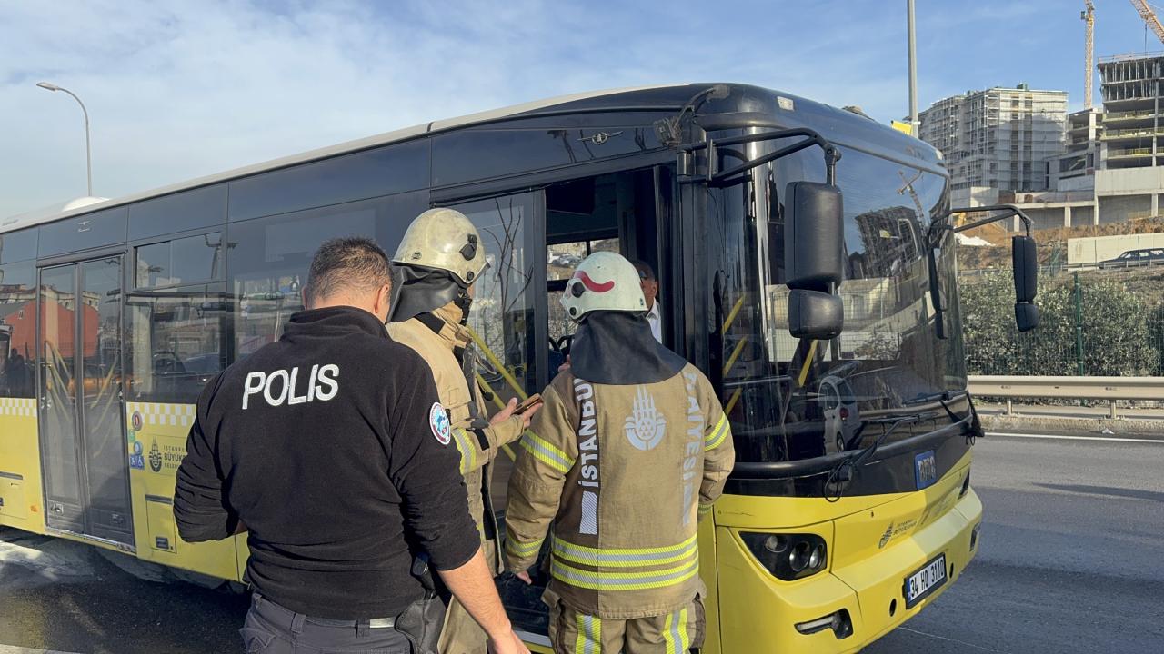 İETT otobüsündeki yangın söndürüldü